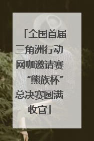 全国首届三角洲行动网咖邀请赛“熊族杯”总决赛圆满收官