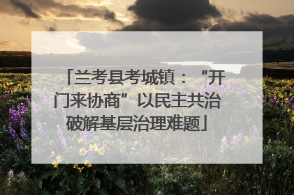 兰考县考城镇：“开门来协商”以民主共治破解基层治理难题