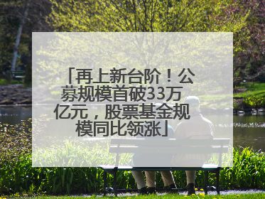 再上新台阶！公募规模首破33万亿元，股票基金规模同比领涨