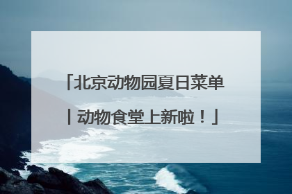 北京动物园夏日菜单丨动物食堂上新啦！