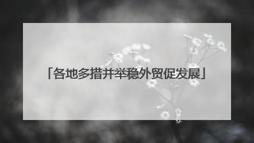 各地多措并举稳外贸促发展