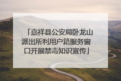 嘉祥县公安局卧龙山派出所利用户籍服务窗口开展禁毒知识宣传
