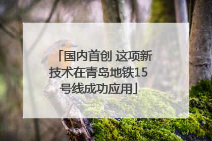 国内首创 这项新技术在青岛地铁15号线成功应用