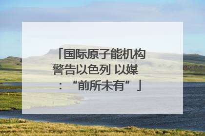 国际原子能机构警告以色列 以媒：“前所未有”