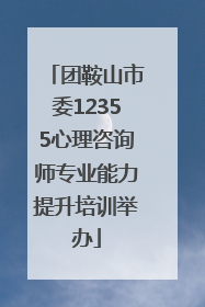 团鞍山市委12355心理咨询师专业能力提升培训举办
