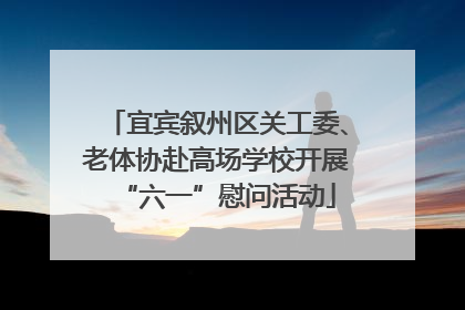 宜宾叙州区关工委、老体协赴高场学校开展“六一”慰问活动