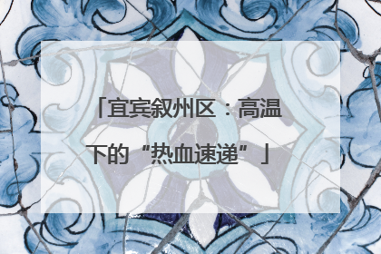 宜宾叙州区：高温下的“热血速递”