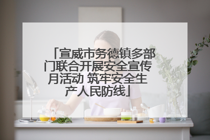 宣威市务德镇多部门联合开展安全宣传月活动 筑牢安全生产人民防线
