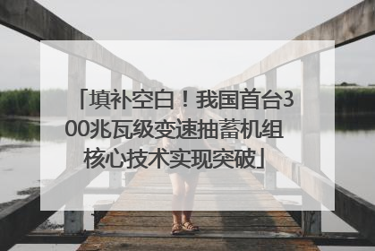 填补空白！我国首台300兆瓦级变速抽蓄机组核心技术实现突破