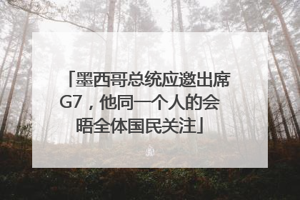墨西哥总统应邀出席G7，他同一个人的会晤全体国民关注