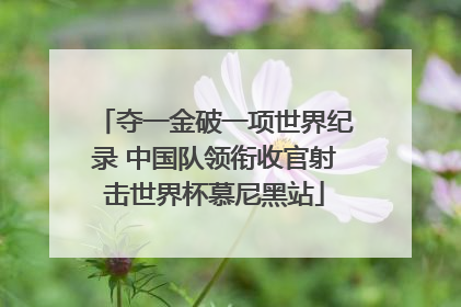 夺一金破一项世界纪录 中国队领衔收官射击世界杯慕尼黑站