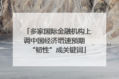 多家国际金融机构上调中国经济增速预期 “韧性”成关键词