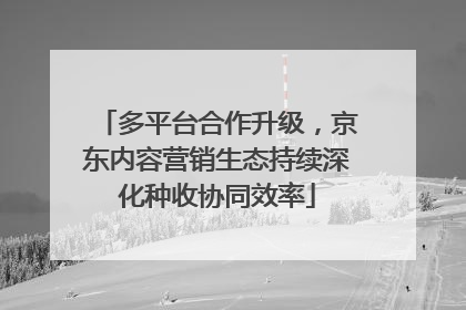 多平台合作升级，京东内容营销生态持续深化种收协同效率