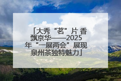 大秀“茗”片 香飘京华——2025年“一展两会”展现泉州茶独特魅力