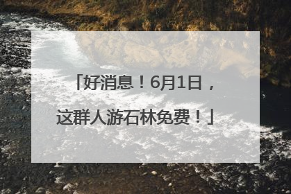 好消息！6月1日，这群人游石林免费！