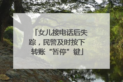 女儿接电话后失踪，民警及时按下转账“暂停”键