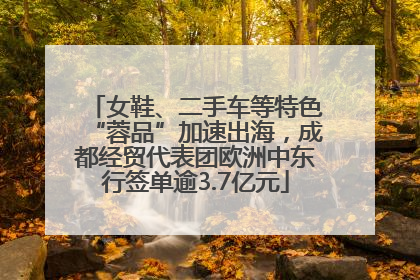 女鞋、二手车等特色“蓉品”加速出海，成都经贸代表团欧洲中东行签单逾3.7亿元