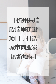 忻州东瑞欣瑞里建设项目：打造城市商业发展新地标