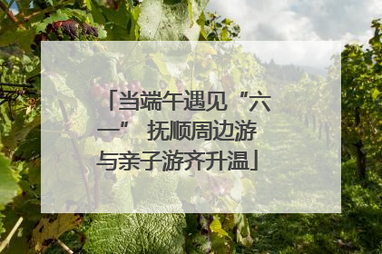 当端午遇见“六一” 抚顺周边游与亲子游齐升温