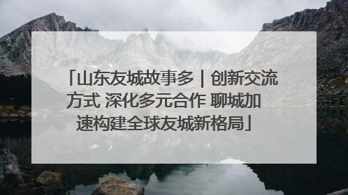 山东友城故事多｜创新交流方式 深化多元合作 聊城加速构建全球友城新格局