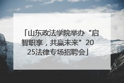 山东政法学院举办“启智职享，共赢未来”2025法律专场招聘会