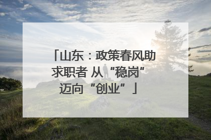 山东：政策春风助求职者 从“稳岗”迈向“创业”