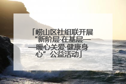 崂山区社组联开展“新阶层·在基层——暖心关爱·健康身心”公益活动