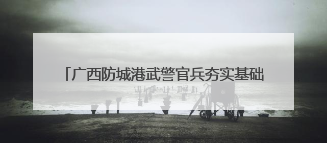 广西防城港武警官兵夯实基础训练 淬炼战场“硬实力”