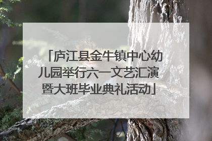 庐江县金牛镇中心幼儿园举行六一文艺汇演暨大班毕业典礼活动