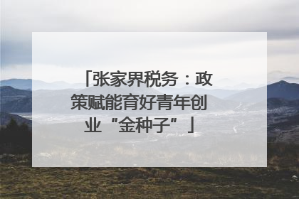 张家界税务：政策赋能育好青年创业“金种子”
