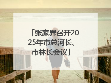 张家界召开2025年市总河长、市林长会议