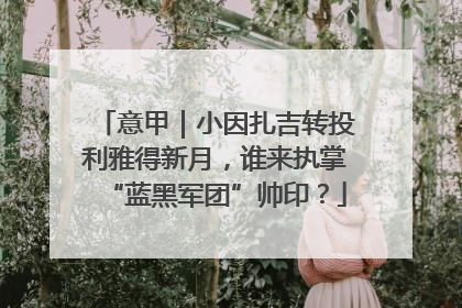 意甲｜小因扎吉转投利雅得新月，谁来执掌“蓝黑军团”帅印？