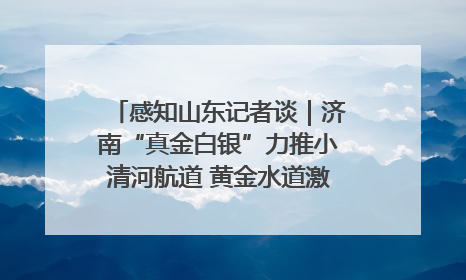 感知山东记者谈｜济南“真金白银”力推小清河航道 黄金水道激活区域经济新动能