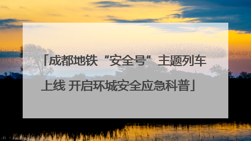成都地铁“安全号”主题列车上线 开启环城安全应急科普