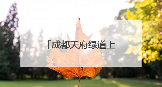 成都天府绿道上，有汽车“出没”？园区最新回应
