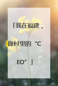 我在福建，做村里的“CEO”