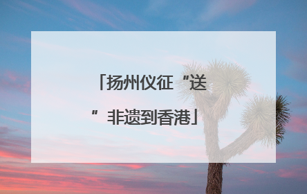 扬州仪征“送”非遗到香港