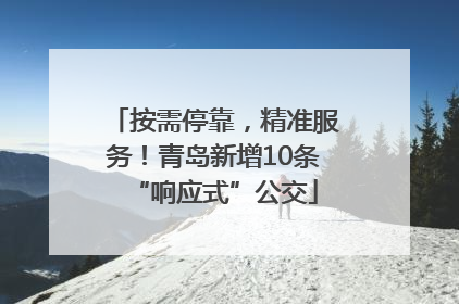 按需停靠，精准服务！青岛新增10条“响应式”公交
