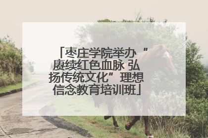 枣庄学院举办“赓续红色血脉 弘扬传统文化”理想信念教育培训班