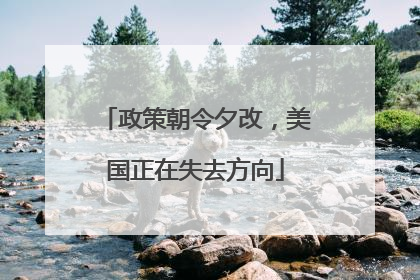 政策朝令夕改，美国正在失去方向