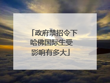 政府禁招令下 哈佛国际生受影响有多大
