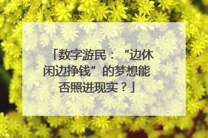 数字游民：“边休闲边挣钱”的梦想能否照进现实？