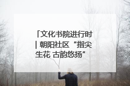 文化书院进行时｜朝阳社区“指尖生花 古韵悠扬”公益课堂开课了