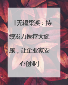 无锡梁溪：持续发力医疗大健康，让企业家安心创业