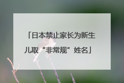 日本禁止家长为新生儿取“非常规”姓名