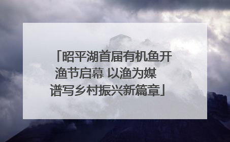 昭平湖首届有机鱼开渔节启幕 以渔为媒 谱写乡村振兴新篇章