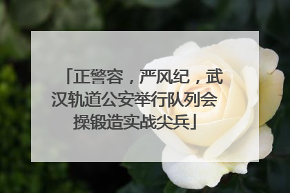 正警容，严风纪，武汉轨道公安举行队列会操锻造实战尖兵