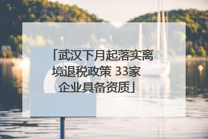 武汉下月起落实离境退税政策 33家企业具备资质