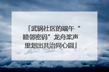 武锅社区的端午“睦邻密码”龙舟桨声里划出共治同心圆