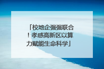 校地企强强联合！孝感高新区以算力赋能生命科学